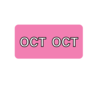 Nevs Label, Monthly Tab October 3/4" x 1-1/2" White w/Rose & Black Reverse XM-T-OCT